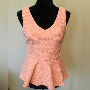 V Neck Top, Med, Peach